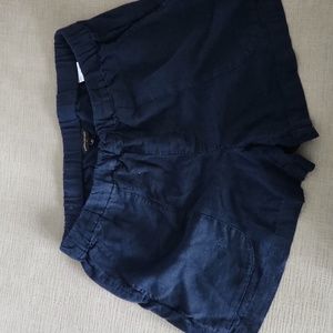 Banana Republic linen pull on shorts, prepping navy, size medium women's